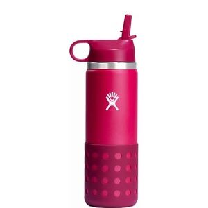 Hydro flask 20 oz kids wide straw lid and boot new in box